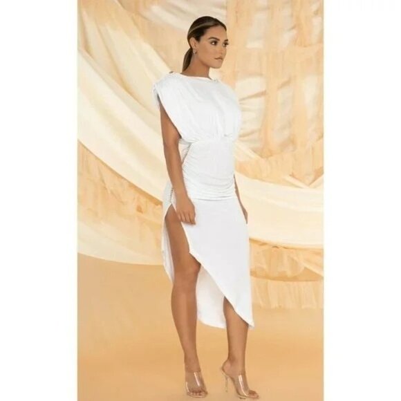 Retrofete Florence Reversible Maxi Dress in White Small New Gown Dress - Picture 15 of 16